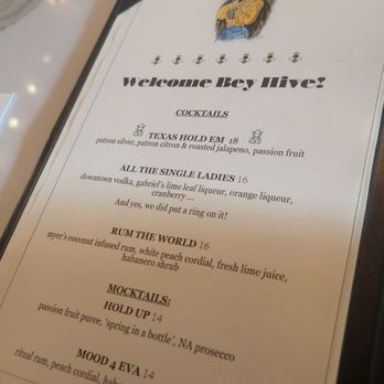 The Chicago Firehouse Restaurant - Special Bey Hive menu - Steakhouses Near Me - Chicago, Illinois The Chicago Firehouse Restaurant - Special Bey Hive menu - Steakhouses Near Me - Chicago, Illinois
