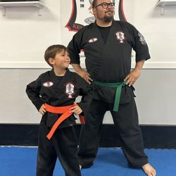 United Kenpo Karate Studios - My son and I promoted to Orange and Green belt