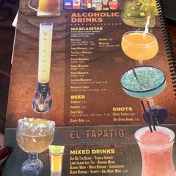 El Tapatio - Drink menu