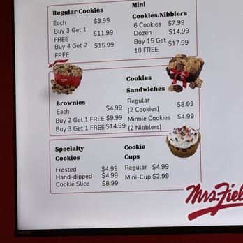 Mrs. Fields Valley Fair Mall - Menu - Bakeries Near Me - Santa Clara, California Mrs. Fields Valley Fair Mall - Menu - Bakeries Near Me - Santa Clara, California