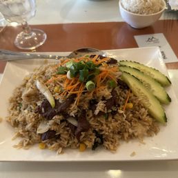 Basil fried rice. Basil fried rice.