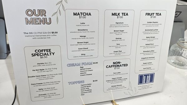Menu photo 1 La Ca Coffee House Suwanee, GA Menu photo 1 La Ca Coffee House Suwanee, GA