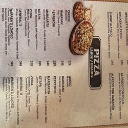 The General's Sports Bar - Dinner menu