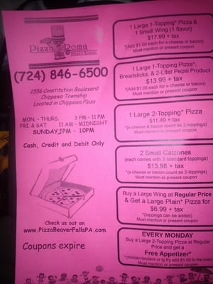 Menu photo 3 Pizza Roma & Pasta House Beaver Falls, PA Menu photo 3 Pizza Roma & Pasta House Beaver Falls, PA