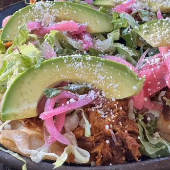 La Puerta - Cochinita Tostaditas close up! - Mexican Near Me - San Diego, California La Puerta - Cochinita Tostaditas close up! - Mexican Near Me - San Diego, California