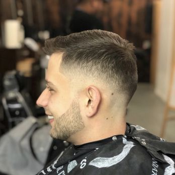 Faded Needles - Skin fade with comb over and beard lined up - Barbers Near Me - Brooklyn, New York