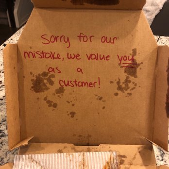 Domino's Pizza - I also got this very cool and thoughtful note. :-) - Chicken Wings Near Me - Leander, Texas