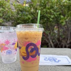 Mothership Coffee Roasters - Bourbon Vanilla Latte and A cup of Ice Water :) TY Millie & Sam