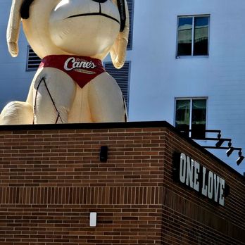 Raising Cane's Chicken Fingers - The mascot, Cane - Fast Food Near Me - Miami, Florida Raising Cane's Chicken Fingers - The mascot, Cane - Fast Food Near Me - Miami, Florida