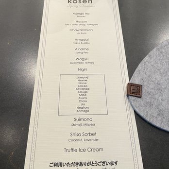 Kōsen - Spring menu - Sushi Bars Near Me - Tampa, Florida