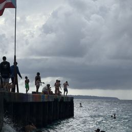 People jumping into water People jumping into water
