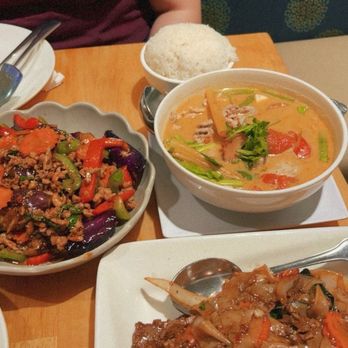 Basil & Co - Eggplant Basil, Drunken Noodles, and Tom Kha Soup (Coconut Soup) - Thai Near Me - Diamond Bar, California