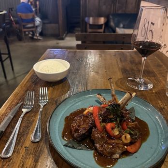 Nittaya's Secret Kitchen - Lamb Chops and RB J Lohr Pure Paso wine - Thai Near Me - Las Vegas, Nevada