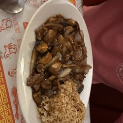 Golden Dragon - Beef and Beef Mushrooms & Onion beef just so tender and flavor is amazing