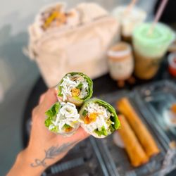 Loved their shrimp summer rolls that had a fried piece of rolled up spring wrapper that made it next level with the crunch, yuMmmz!