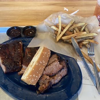 City Barbeque - 2 meat. Brisket and 3 ribs. - Barbeque Near Me - Suwanee, Georgia