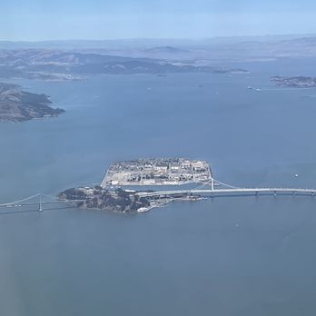 JSX - The Bay Bridge with a shot of YBI, nature made and attached Treasure Island, man made. - Airlines Near Me - Oakland, California JSX - The Bay Bridge with a shot of YBI, nature made and attached Treasure Island, man made. - Airlines Near Me - Oakland, California