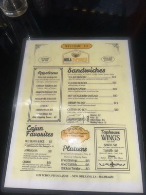 Menu photo 1 NOLA Taphouse New Orleans, LA Menu photo 1 NOLA Taphouse New Orleans, LA