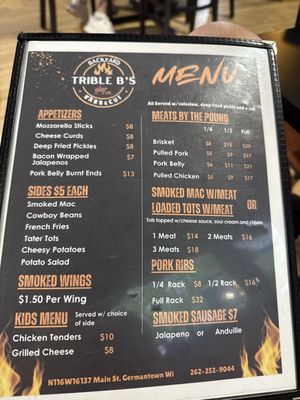 Menu photo 2 Trible B's Backyard BBQ Germantown, WI
