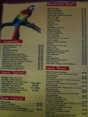 Menu photo 8 Rita's Fiesta Cafe San Antonio, TX