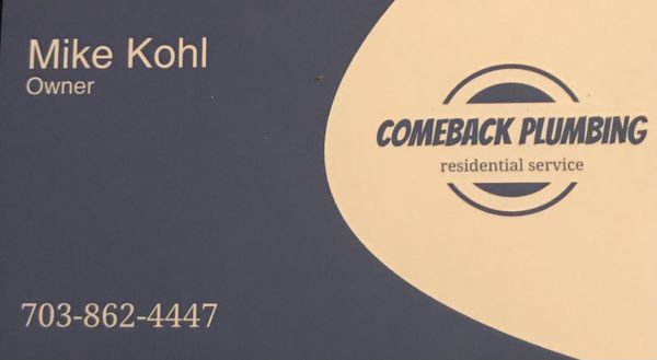 Comeback Plumbing Logo