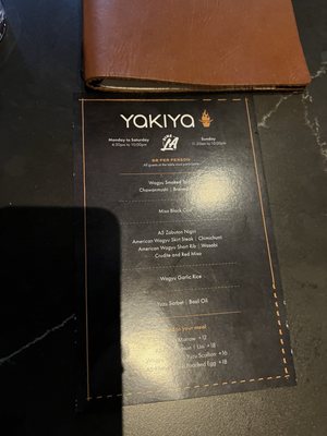 Menu photo 6 Yakiya Pasadena, CA