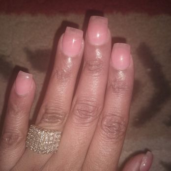 Green Leaf Nail Salon - This months nails. My natural nails curved shaped light pink gel polish. $58 - Nail Salons Near Me - Brooklyn, New York