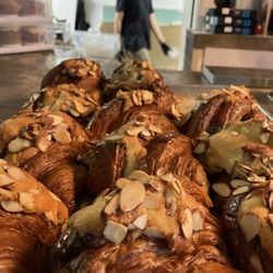 Barista Squared - Ooh baby...unreal almond croissants!!! The French started sugar plantations here, perhaps they influenced our "sweet tooth"!