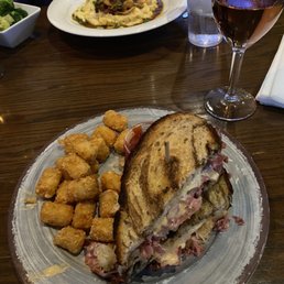 Shrimp and grits, reuben Shrimp and grits, reuben