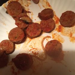 Magro's Pizzeria - The sausage "on the side" not!  Picked out of the spaghetti with mushrooms.