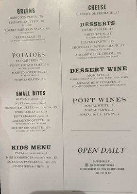 Menu photo 3 Café George Amsterdam, NH Menu photo 3 Café George Amsterdam, NH