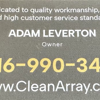 Clean Array - 7/10/2024:  Clean Array Owner, Adam Leverton. - Solar Panel Cleaning Near Me