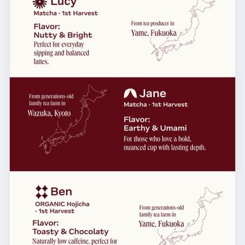 Lucy and Jane - Meet our Match(a)s & Hojicha selection - Coffee & Tea Near Me - Boston, Massachusetts