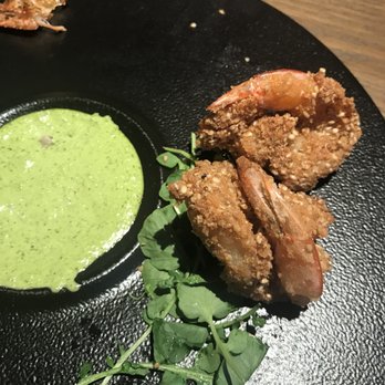 Aba - Panko shrimp... there were 5 to an order (wish it were 6 so it's even) but a few got gobbled up before this picture - Mediterranean Near Me - Chicago, Illinois