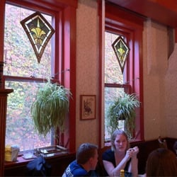 The Courier Cafe - Charming interior stained glass windows