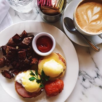 Sonsie - The Eggs Benedict & a Latte. - New American Near Me - Boston, Massachusetts