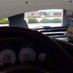 Got to stay in my car while oil change happend!