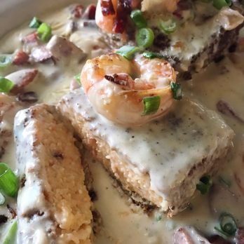 Metro Diner - The grits in the shrimp & grits are in a fried grit cake form! - American Near Me - Raleigh, North Carolina Metro Diner - The grits in the shrimp & grits are in a fried grit cake form! - American Near Me - Raleigh, North Carolina