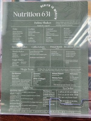 Menu photo 2 Nutrition631 Commack, NY Menu photo 2 Nutrition631 Commack, NY