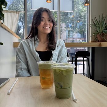 Brim - Bees Knees (Right) Matcha Fog (Left) - New American Near Me - Minneapolis, Minnesota Brim - Bees Knees (Right) Matcha Fog (Left) - New American Near Me - Minneapolis, Minnesota