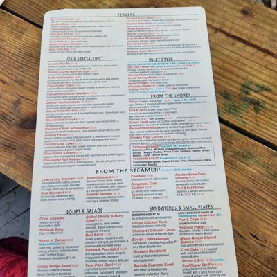 Menu photo 3 Hot Fish Club Murrells Inlet, SC