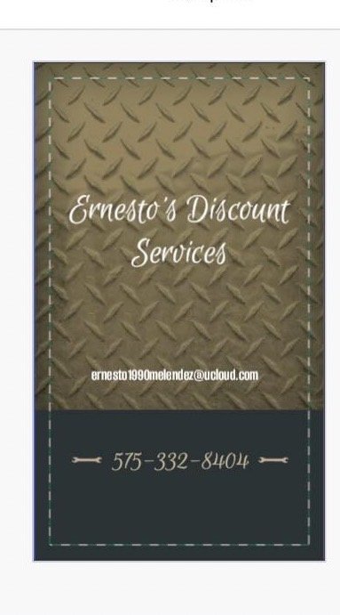 Slide of Ernesto's Discount Services