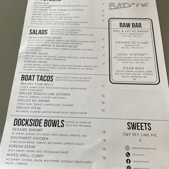 Barcos Food Company - Menu - Asian Fusion Near Me - Oriental, North Carolina Barcos Food Company - Menu - Asian Fusion Near Me - Oriental, North Carolina