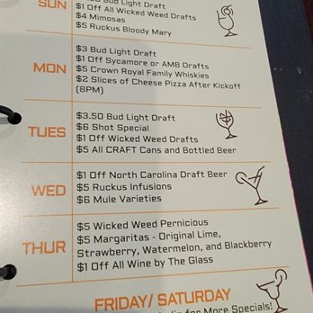 Ruckus - Apex - The specials that aren't specials so don't get too excited.... - Pasta Shops Near Me - Apex, North Carolina Ruckus - Apex - The specials that aren't specials so don't get too excited.... - Pasta Shops Near Me - Apex, North Carolina