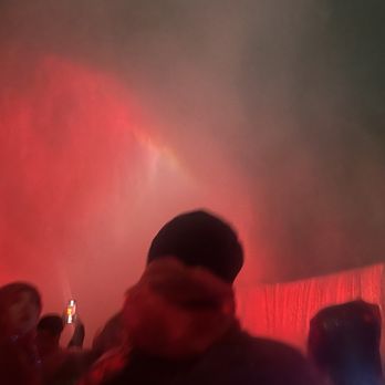 Niagara City Cruises - Red lights of mist and falls at night - Boat Tours Near Me - Niagara Falls, Ontario