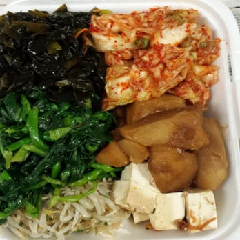 Yoonyson Korean BBQ - Seaweed, baby choy sum, bean sprouts, kim chee, sweet potatoes,  tofu. - Korean Near Me - Kaneohe, Hawaii