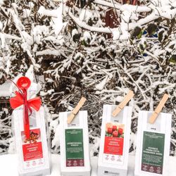 TeeGschwendner - Lovely teas! christmas teas: roasted almonds + advent tea, green rooibos peach and rooibos pannacotta rhubarb cream, october 2016