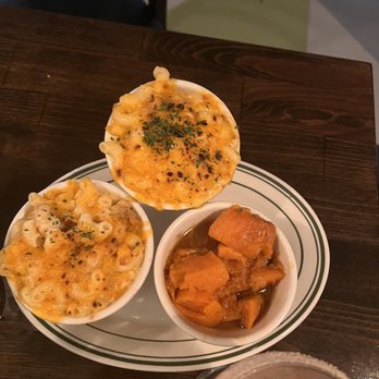 Taste Kitchen Bar - Lobster Mac and cheese with candy yams - Breakfast & Brunch Near Me - Houston, Texas