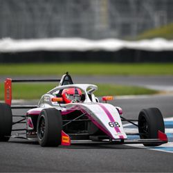 Allen Berg Racing Schools - Allen Berg Racing Schools formula car taking a corner on a road course during professional race driver training.
