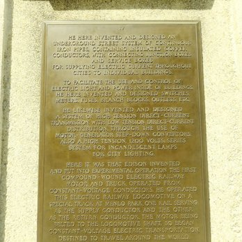 Edison Museum and Tower - Plaque on the tower April 2019 - Museums Near Me - Metuchen, New Jersey Edison Museum and Tower - Plaque on the tower April 2019 - Museums Near Me - Metuchen, New Jersey